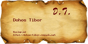 Dohos Tibor névjegykártya