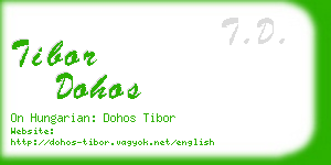 tibor dohos business card